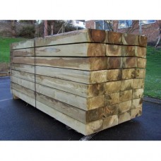 New Green Treated Softwood Railway Sleepers 200mm x 100mm x 1.2m
